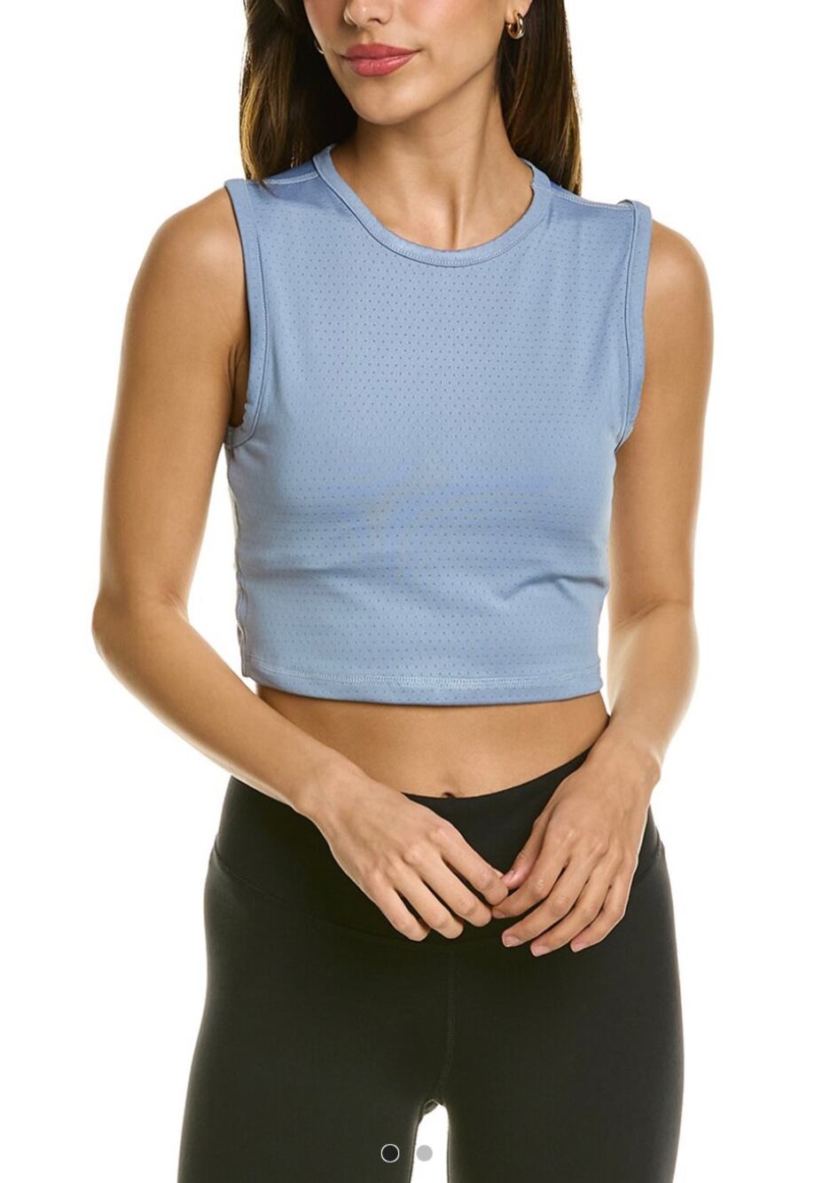 WeWoreWhat Cropped Muscle Tank Top Dusty Blue XL